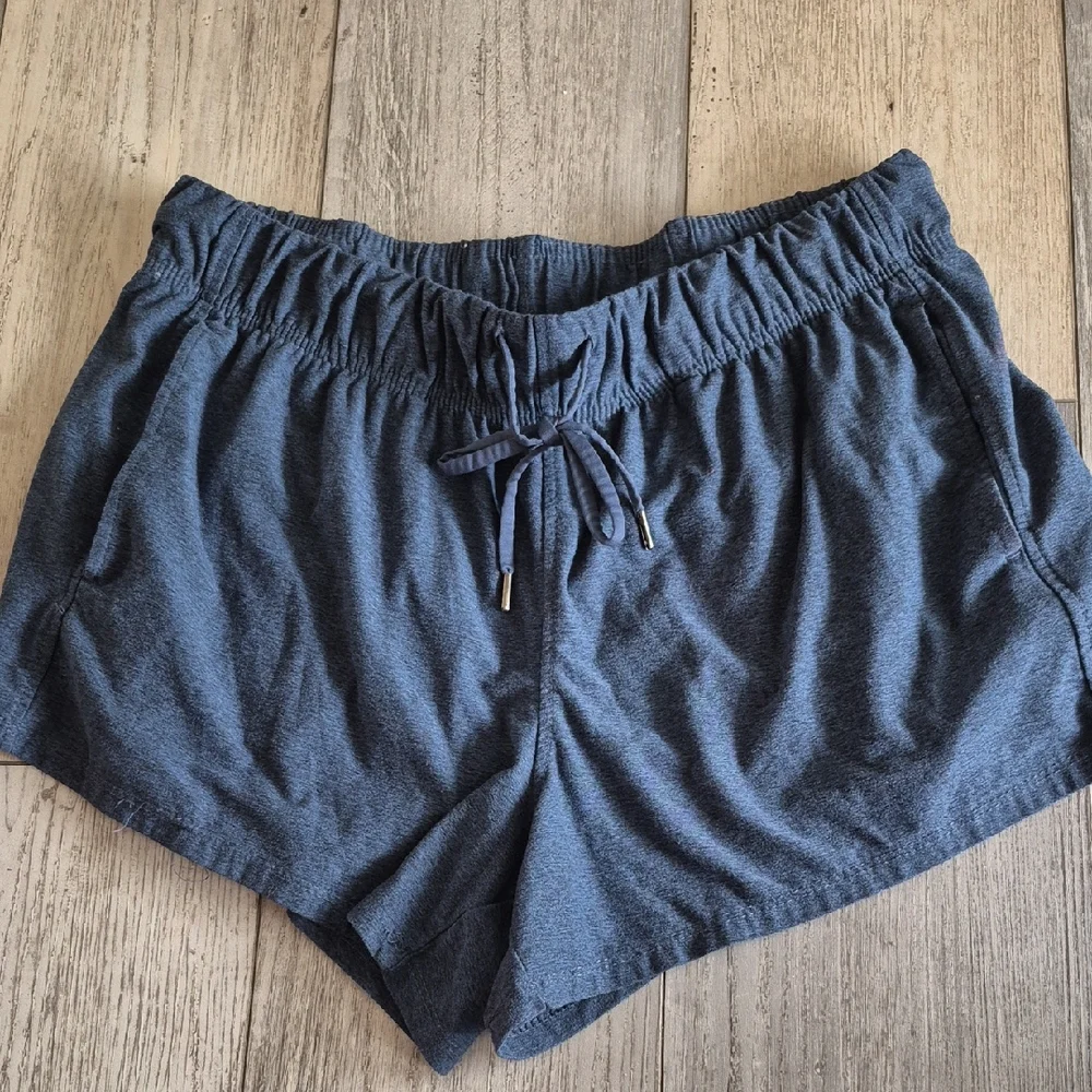 Women's Blue Drawstring Shorts Soft Feel Size L - Picture 1 of 4